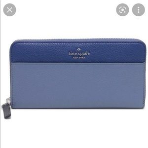 Kate Spade Jackson Large Continental Wallet Blueberry - Never Used Like New